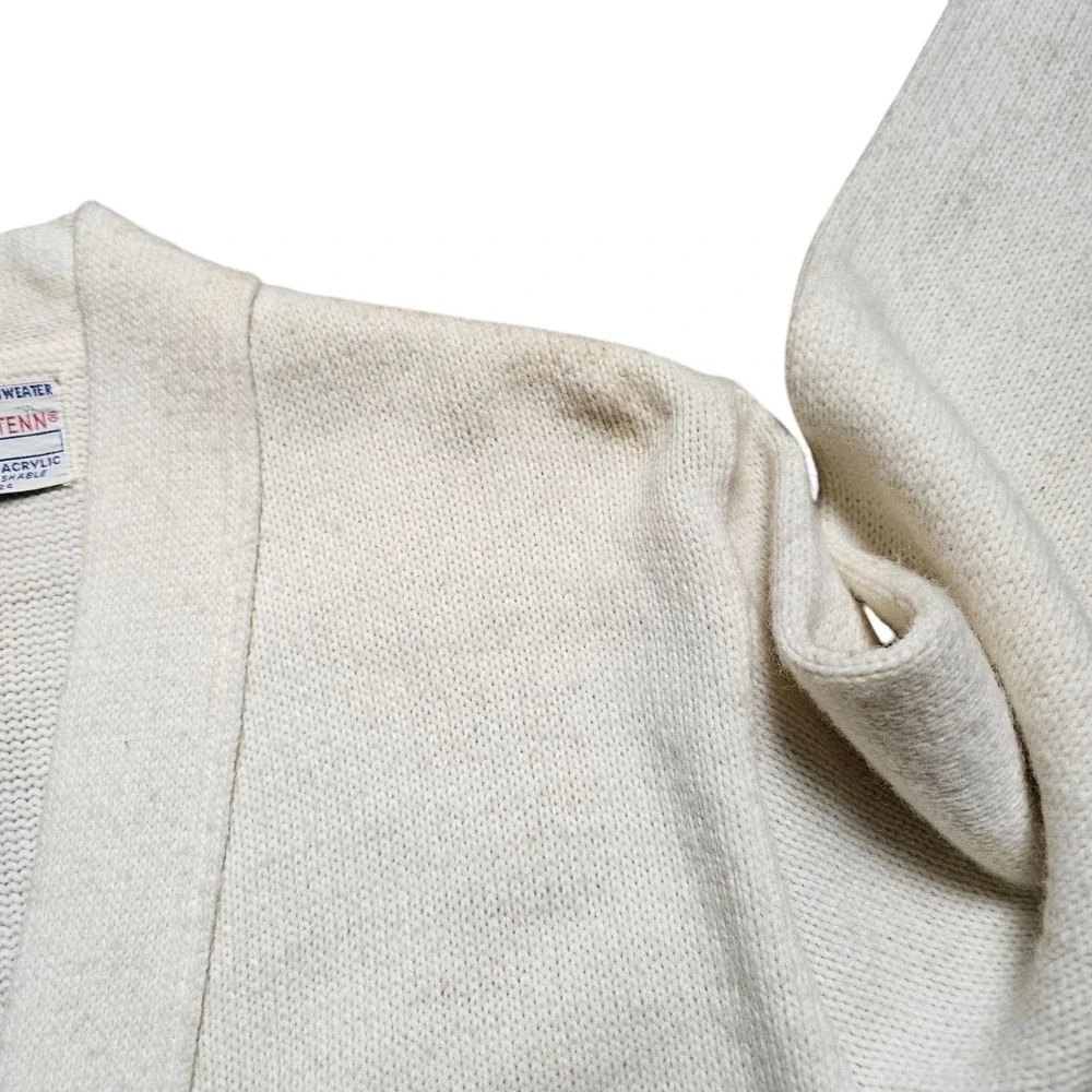 Vintage East-Tenn Orlon Acrylic Cardigan Sweater Mens S Button Up Grandpacore‎